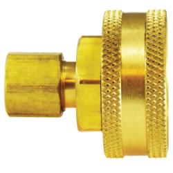 30051 Straight Swivel Adapter, 3/8 - in Compression x 3/4 - in FGH, Brass - GetHydraulics.com