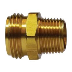 30065 Straight Rigid Adapter, 1 in MGH x 1 in MNPTF, Brass - GetHydraulics.com