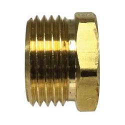30068 Straight Rigid Adapter, 3/4 - in MGH x 1/2 - in FNPTF, Brass - GetHydraulics.com