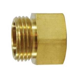 30074 Straight Rigid Adapter, 3/4 in MGH x 1 in FNPTF, Brass - GetHydraulics.com