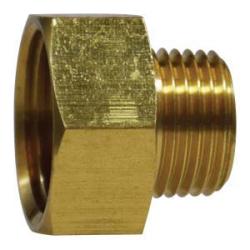 30093L Long Pattern Straight Rigid Adapter, 3/4 - in FGH x 3/4 - in MNPTF, Brass - GetHydraulics.com
