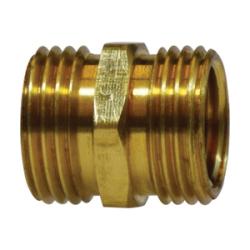 30099 Straight Rigid Adapter, 3/4 - in MGH x 3/4 - in MGH, Brass - GetHydraulics.com