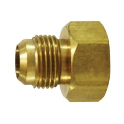 30123 Straight Rigid Adapter, 3/8 - in Male Flared x 3/4 - in FGH, Brass - GetHydraulics.com