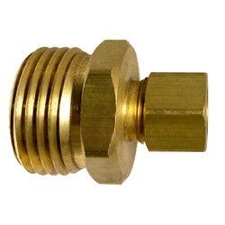 30136 No - Swivel Straight Adapter, 3/8 in Compression x 3/4 in Male Garden Hose, Brass - GetHydraulics.com