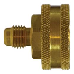 30138 Straight Swivel Adapter, 3/8 - in Male SAE Flare x 3/4 - in Female Garden Hose Swivel, Brass - GetHydraulics.com