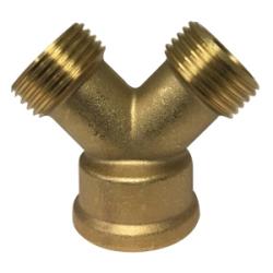 30141 Wye Connector, 3/4 in FGH x 3/4 in MGH x 3/4 in MGH, Zinc - GetHydraulics.com