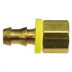 30221 Straight Adapter, 1/4 - in Push - On Hose Barbed x 1/4 - in FIP, Brass - GetHydraulics.com