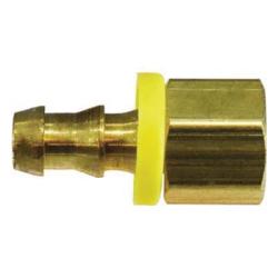 30223 Straight Adapter, 1/2 - in Push - On Hose Barbed x 1/4 - in FIP, Brass - GetHydraulics.com