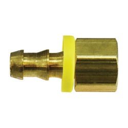 30229 Rigid Female Adapter, 5/8 in Push - On Hose Barb x 1/2 in FIP, Brass - GetHydraulics.com