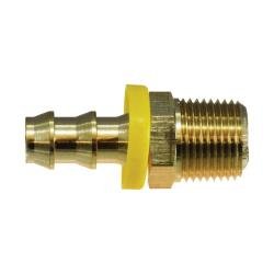 30238 Straight Adapter, 1 in Push - On Hose Barbed x 3/4 in MNPTF, Brass - GetHydraulics.com