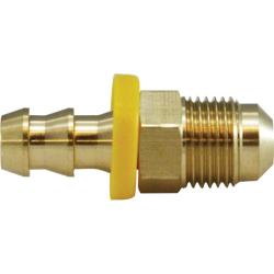30245 Adapter, 1/2 - in Push - On Hose Barbed x 1/2 - in SAE 45 - deg Male Flared, Brass - GetHydraulics.com