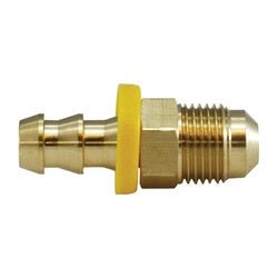 30247 Adapter, 3/4 in Push - On Hose Barb x 3/4 in 45 deg Male Flared, Brass - GetHydraulics.com
