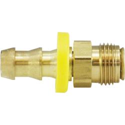 30286 Swivel Connector, 5/8 - in Push - On Hose Barbed x 5/8 - in Male Inverted Flared, Brass - GetHydraulics.com