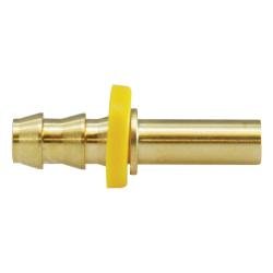 30291 Straight Rigid Tube Adapter, 1/4 - in Push - On Hose Barbed x 1/4 - in Tube, Brass - GetHydraulics.com