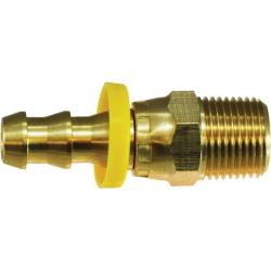 30390 Swivel Adapter, 3/4 - in Push - On Hose Barbed x 3/4 - in MIP, Brass - GetHydraulics.com