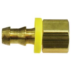 30395 Straight Adapter, 3/4 in Push - On Hose Barbed x 3/4 in FIP, Brass - GetHydraulics.com