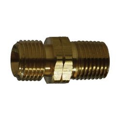 30405 Left - Hand Thread Welding Hose Connector, 9/16 - 18 LH UNF x 1/8 - in Male NPTF, Brass - GetHydraulics.com