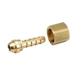 30415 Stem and Nut Assembly, 3/8 in Hose Barbed x 9/16 in Threaded, Brass - GetHydraulics.com