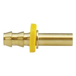 30426 Rigid Tube Adapter, 3/8 in Push - On Hose Barb x 1/2 in Tube OD, Brass - GetHydraulics.com