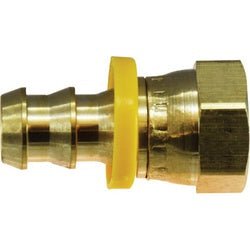 30427 Connector, 3/8 - in Push - On Hose Barbed x 5/16 - in Female 45 - deg SAE/37 deg JIC Swivel, Brass - GetHydraulics.com