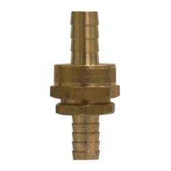 30459 Coupling Set with Hex Nut, 3/4 in Hose Barbed x 3/4 in Hose Barbed, Brass - GetHydraulics.com