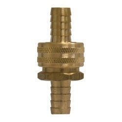 30461 Coupling Set with Knurled Nut, 1/2 in Garden Hose Barbed x 1/2 in Garden Hose Barbed, Brass - GetHydraulics.com