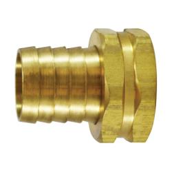 30548 Short Shank Hex Adapter, 1 in Garden Hose Barbed x 1 in FNPSM, Brass - GetHydraulics.com