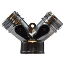30626 Wye Connector with Two Levers, 3/4 - in FGH x 3/4 - in MGH x 3/4 - in MGH, Zinc - GetHydraulics.com