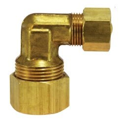 31137 Reducing Elbow, 3/8 in Compression x 5/8 in Compression, Brass, Chrome - Plated - GetHydraulics.com
