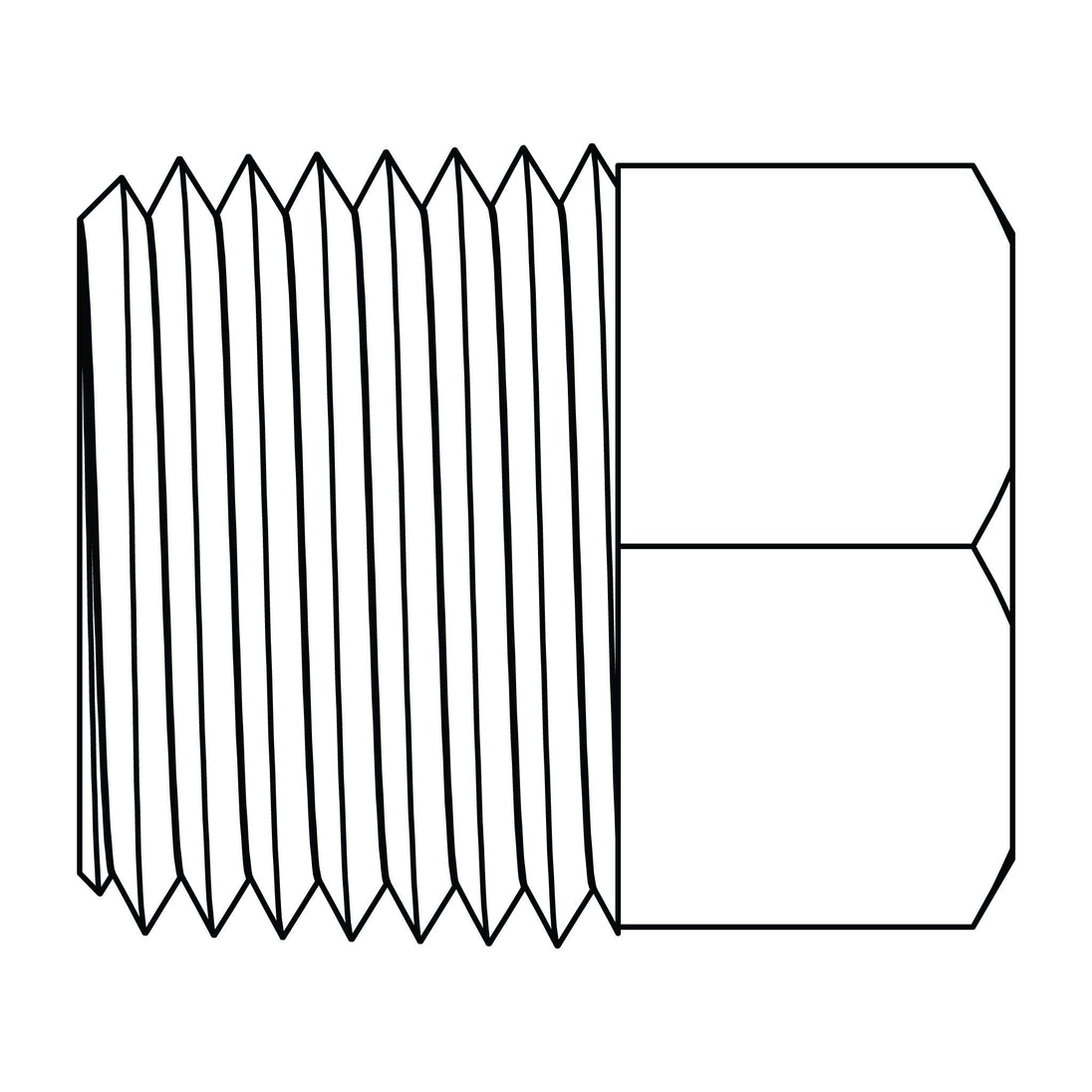 3151 - 04 Square Head Pipe Plug, Brass - GetHydraulics