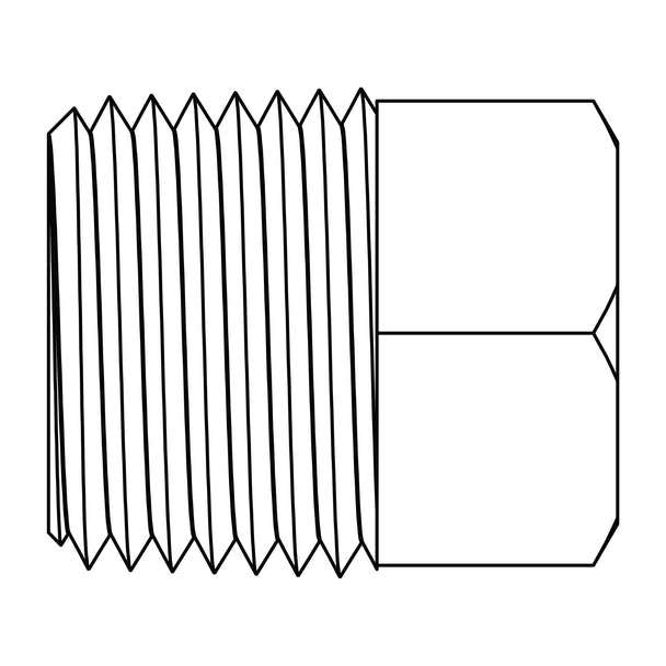 3151 - 06 Square Head Pipe Plug, Brass - GetHydraulics
