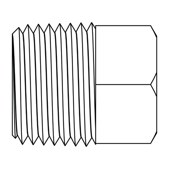3151 - 20 Square Head Pipe Plug, Brass - GetHydraulics.com