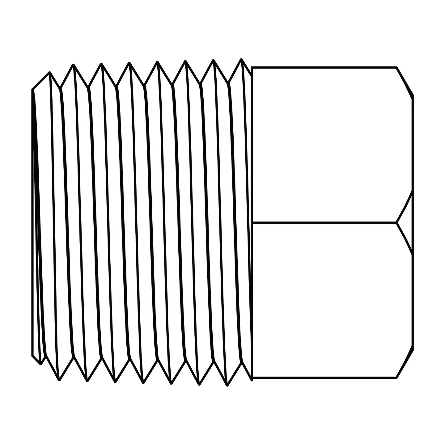 3151 - 24 Square Head Pipe Plug, Brass - GetHydraulics