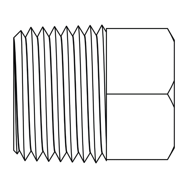 3151 - 24 Square Head Pipe Plug, Brass - GetHydraulics.com