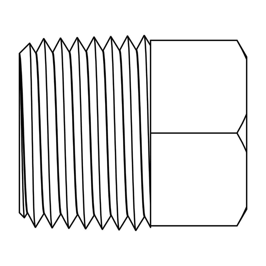 3151-02 Square Head Pipe Plug, Brass