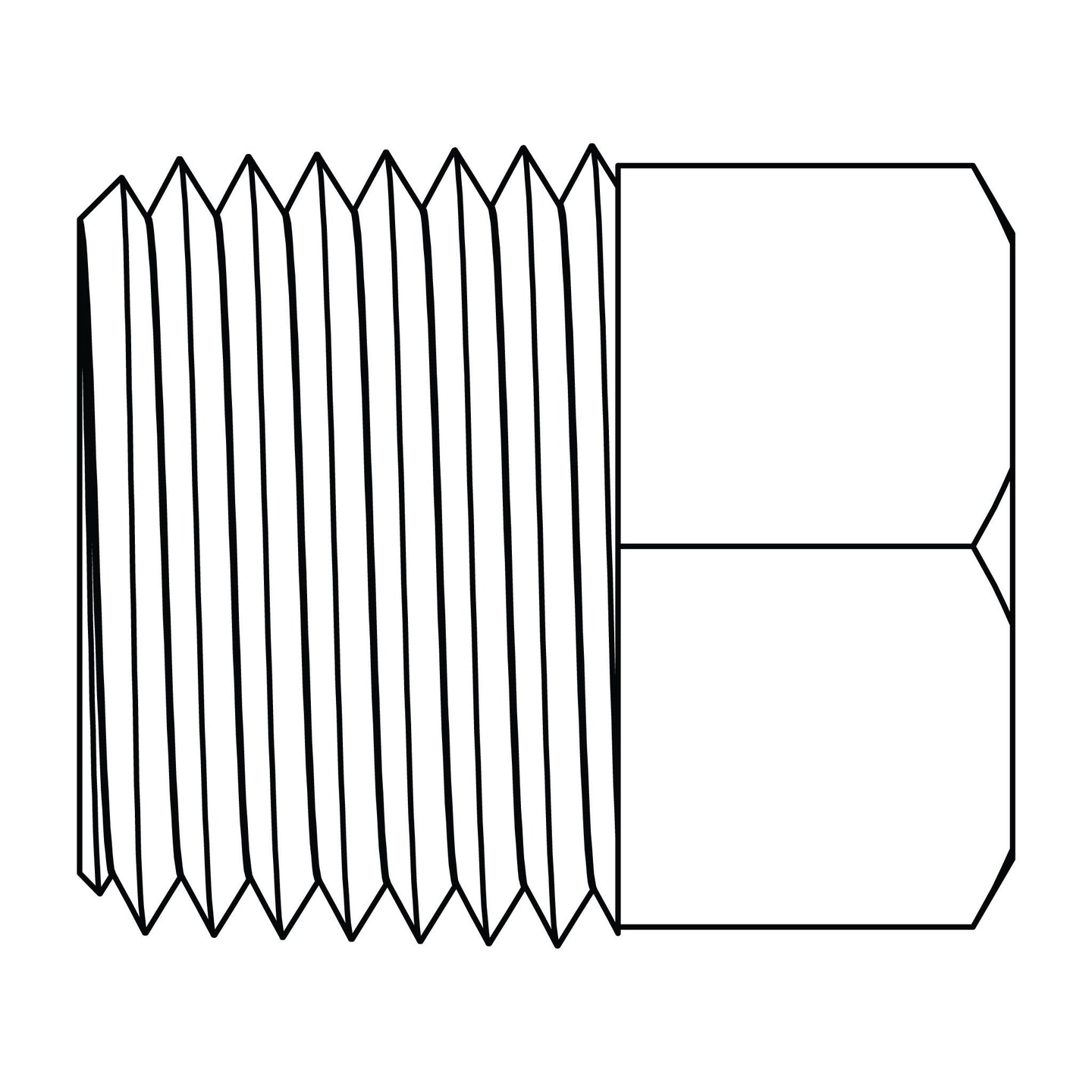 3151-04 Square Head Pipe Plug, Brass