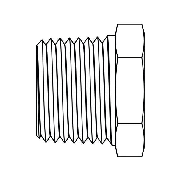 3152 - 01 Hex Head Pipe Plug, Brass - GetHydraulics
