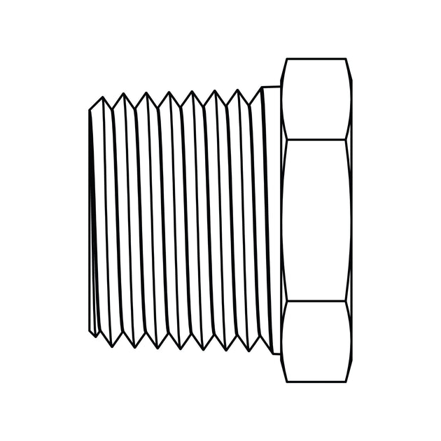 3152 - 04 Hex Head Pipe Plug, Brass - GetHydraulics.com