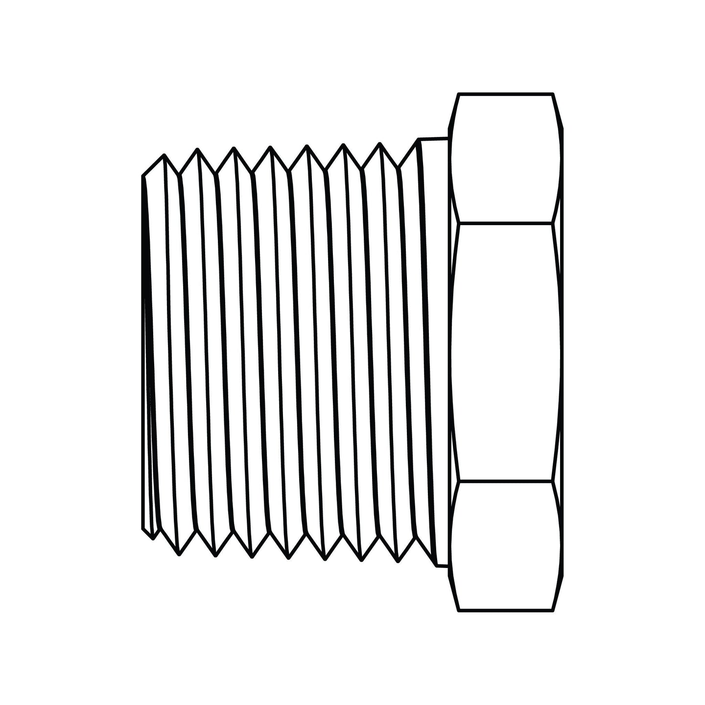 3152 - 06 Hex Head Pipe Plug, Brass - GetHydraulics