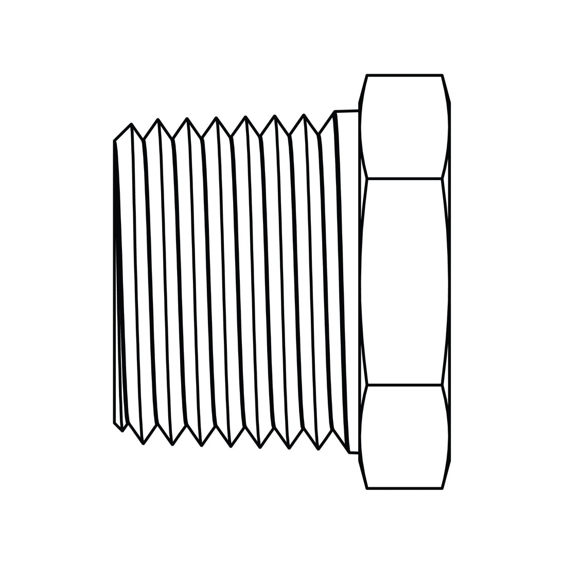 3152 - 08 Hex Head Pipe Plug, Brass - GetHydraulics