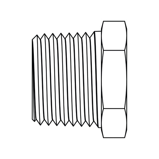 3152 - 16 Hex Head Pipe Plug, Brass - GetHydraulics.com