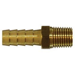 32029 Straight Rigid Adapter, 1 - 1/4 in Hose Barbed x 3/4 in MNPTF, Brass - GetHydraulics.com