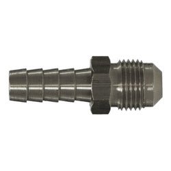 32081SS Male Flare Adapter, 1/4 - in Hose Barb x 1/4 - in Male Flared, Stainless Steel - GetHydraulics.com