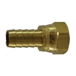 32107C Dual Flare Swivel, 3/16 in Hose Barbed x 1/4 in, Brass - GetHydraulics.com