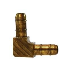 32170 90 deg Double Barb Elbow, 1/4 in Barbed x 1/4 in Barbed, Brass - GetHydraulics.com