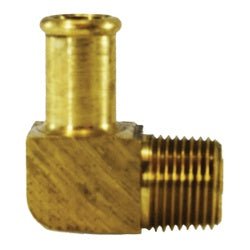 32190 90 deg Elbow, 3/4 in Bubble Barbed x 1/2 in MIP, Brass - GetHydraulics.com