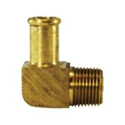 32192 90 - deg Elbow, 3/4 - in Bubble Barbed x 3/4 - in MIP, Brass - GetHydraulics.com