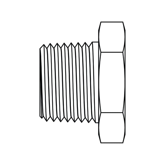 3220 - 06 - 02 Hex Pipe Reducer Bushing, Brass - GetHydraulics.com