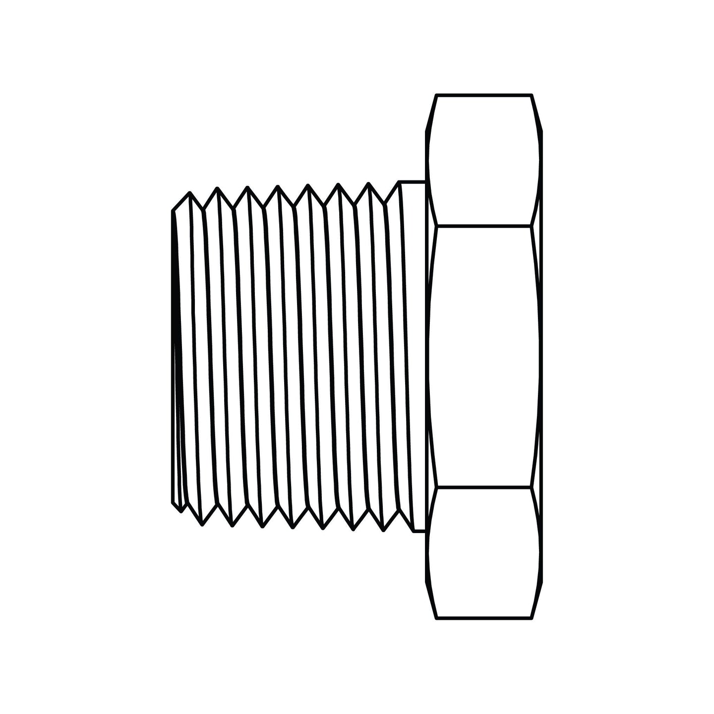3220 - 24 - 12 Hex Pipe Reducer Bushing, Brass - GetHydraulics.com