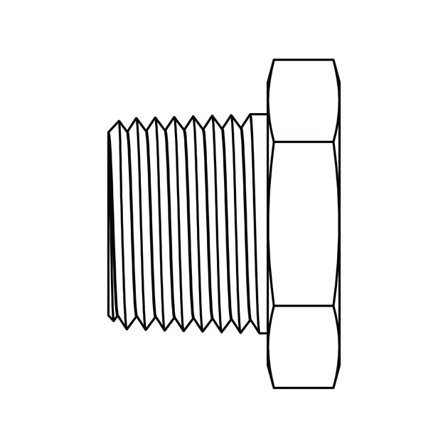 3220 - 32 - 24 Hex Pipe Reducer Bushing, Brass - GetHydraulics
